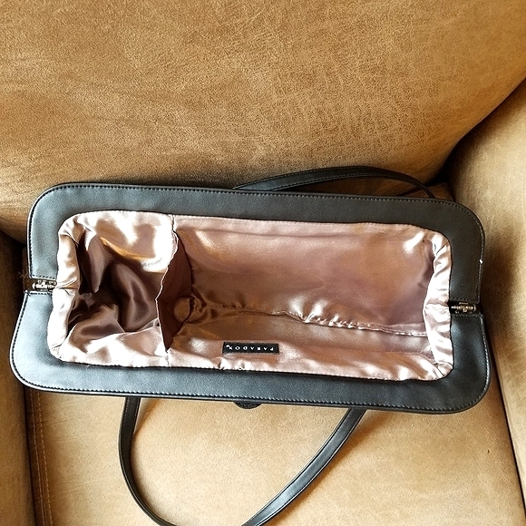 Paradox black velvet evening shoulder bag - Picture 3 of 7